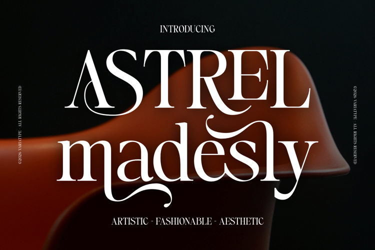 Preview of Astrel Madesly Font