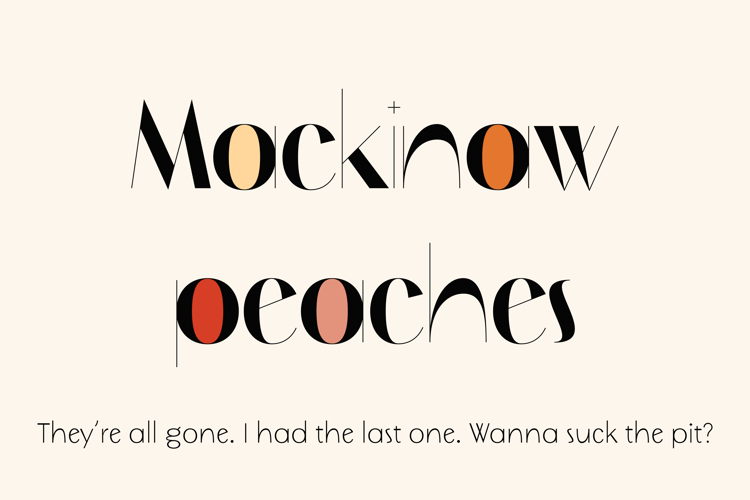 Preview of NT Mackinaw Peaches Font