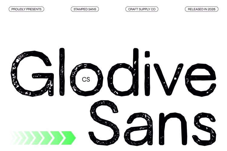 Preview of CS Glodive Stamp Font