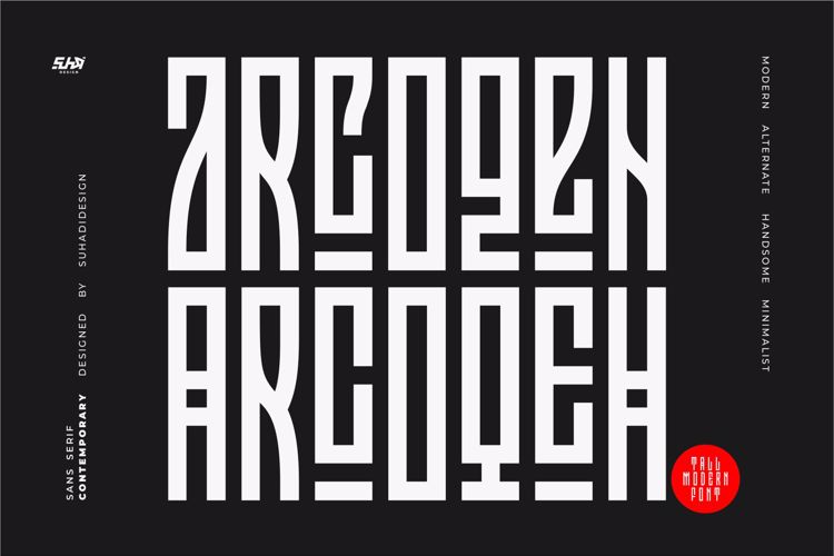 Space Lettering Logo Arcoqeh Font - Free Download