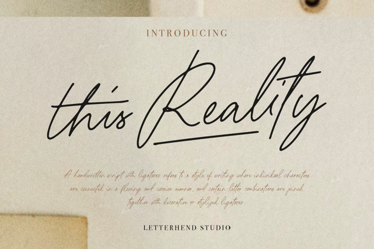 This Reality Font