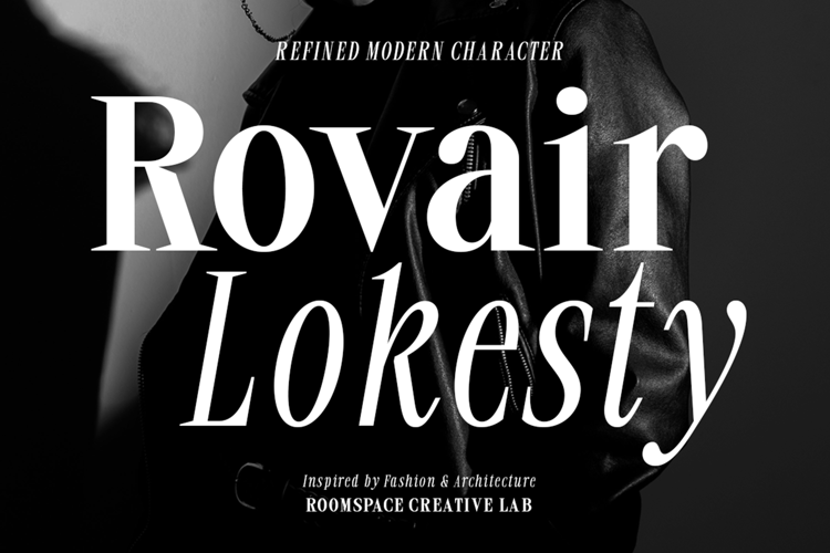 Preview of Rovair Lekosty - Modern Serif Font