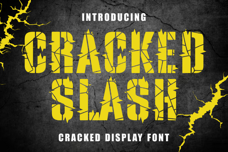 Preview of Cracked Slash Font