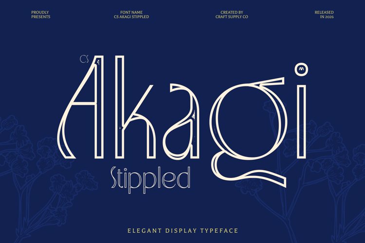Preview of CS Akagi Stippled Font