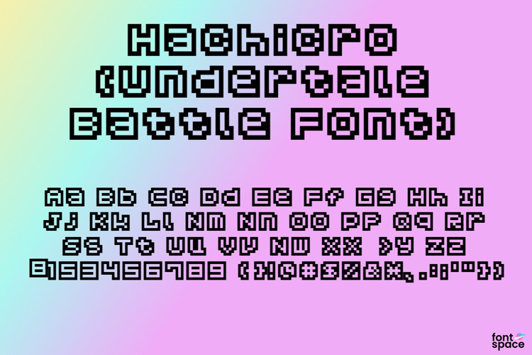Hachicro Undertale Battle Font