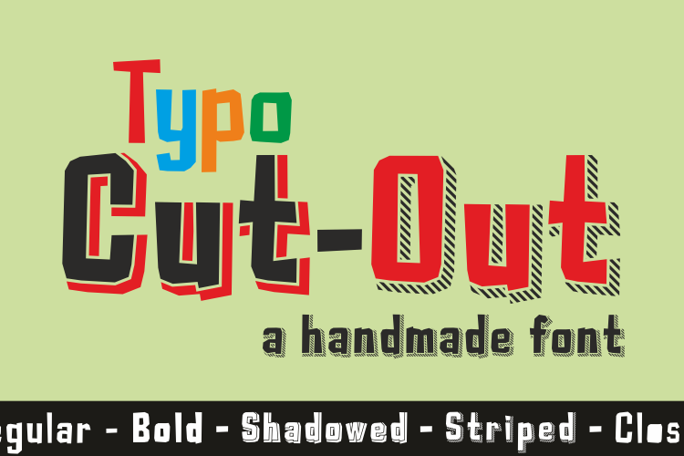 Typo Cut-Out Font