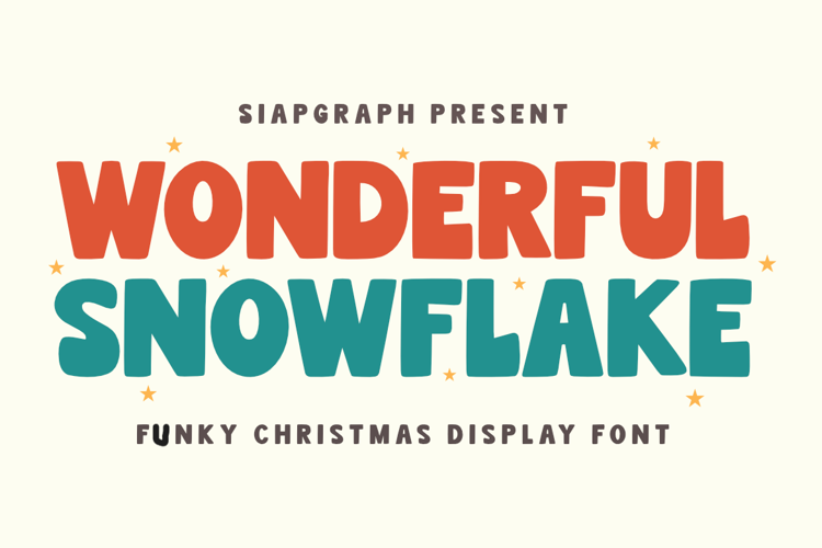 Preview of Wonderful Snowflake Font