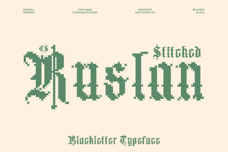 Preview of CS Ruslan Stitched Font