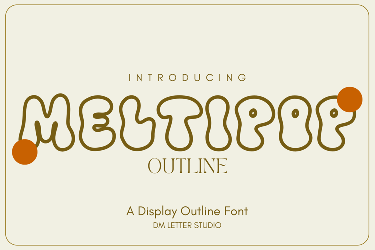 Preview of Meltipop Outline Font