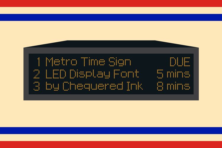 Metro Time Sign Font