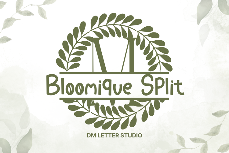 Preview of Bloomique Split Font
