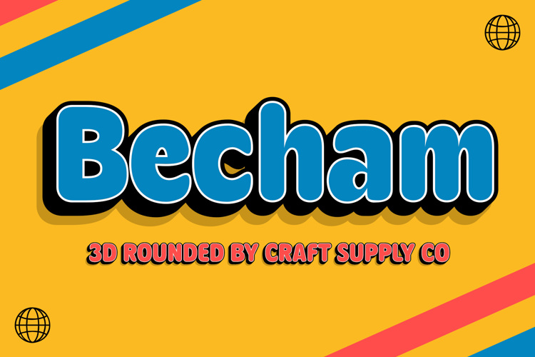 Becham Rounded 3D Font