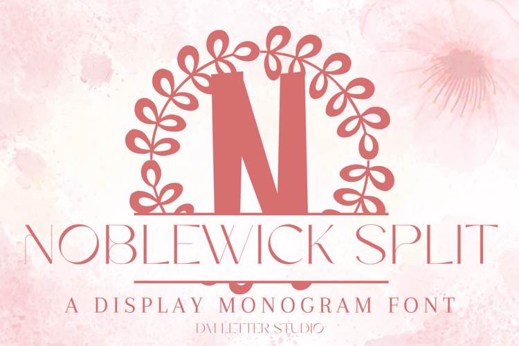 Preview of Noblewick Split Monogram Font