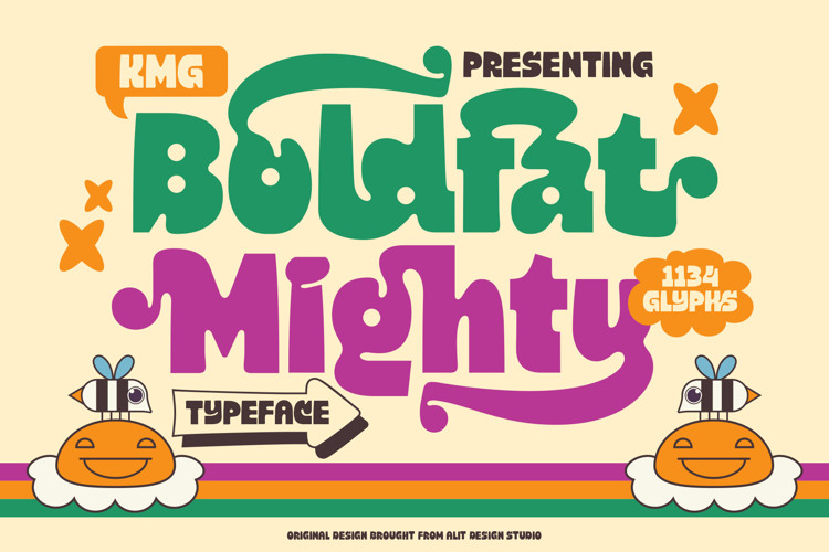 Preview of Boldfat Mighty Font
