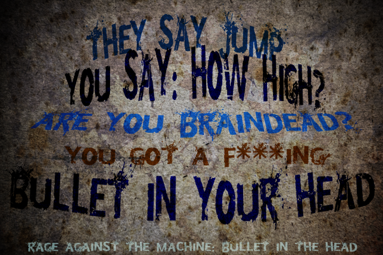 Bullet In Your Head Font