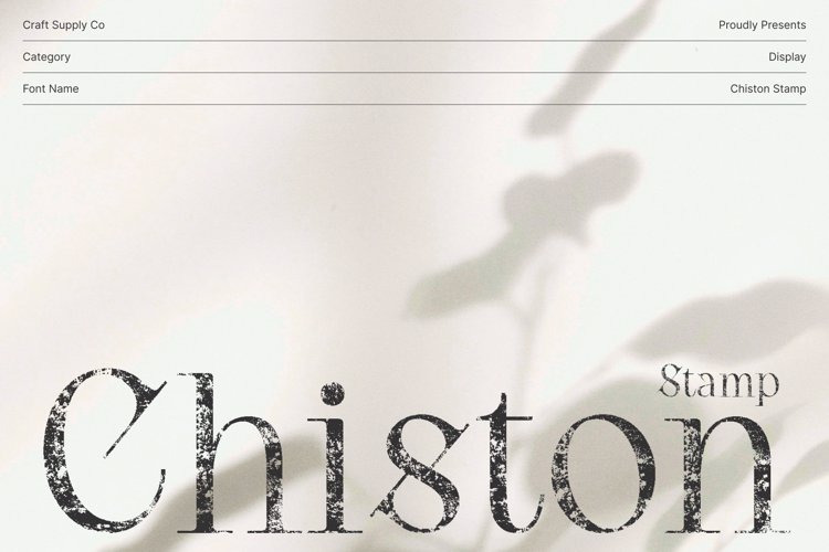 Preview of Chiston Stamp Font