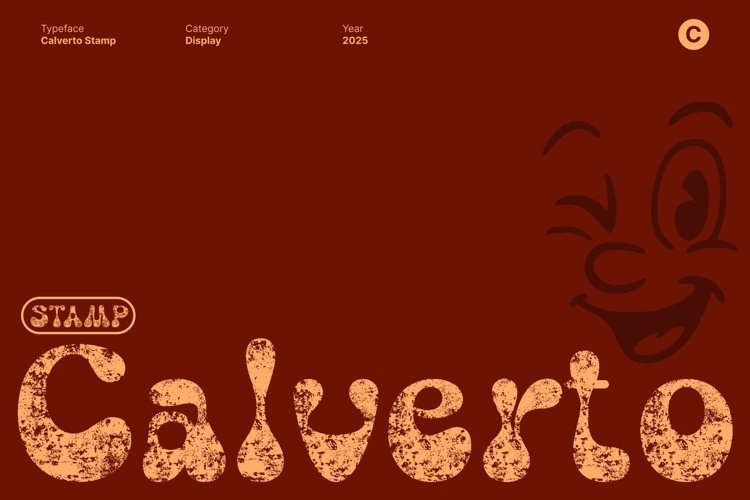 Preview of Calverto Stamp Font