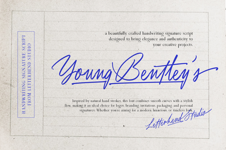 Preview of Young Bentley Font