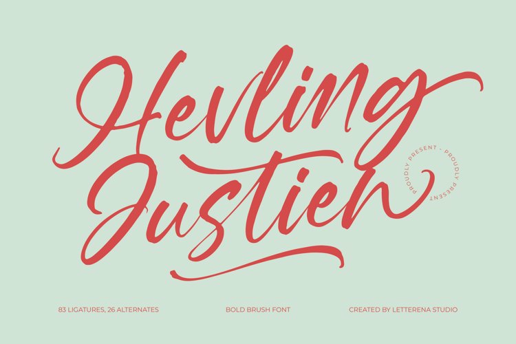 Preview of Hevling Justien VERSION Font
