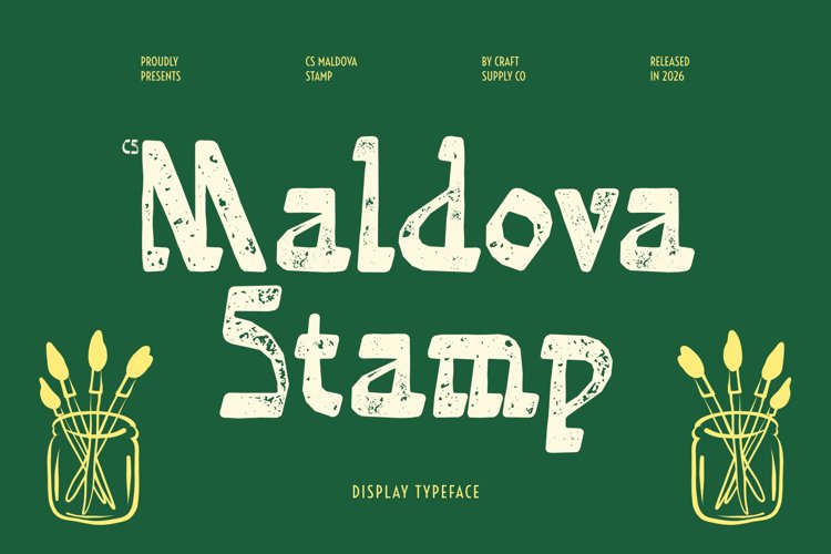 Preview of CS Maldova Stamp Font