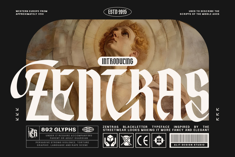 Preview of Zentras Font