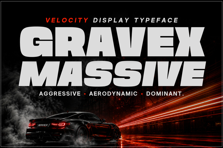 Preview of Gravex Massive Font