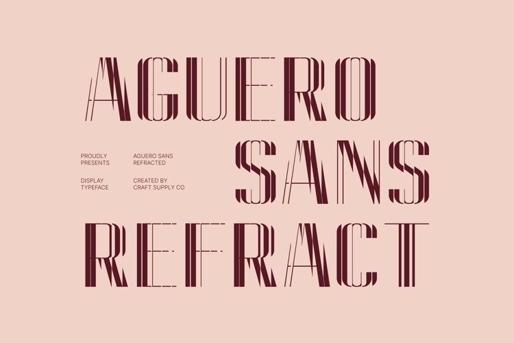 Preview of Aguero Sans Refracted Font