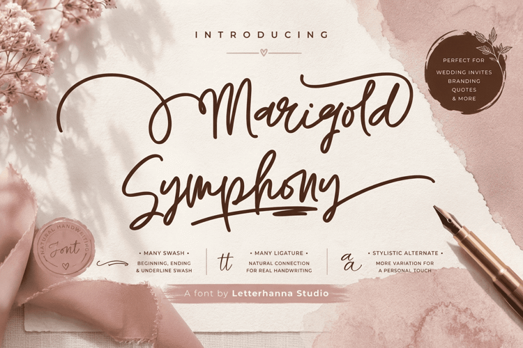 Preview of Marigold Symphony Font