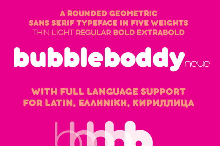 Bubbleboddy Neue Font