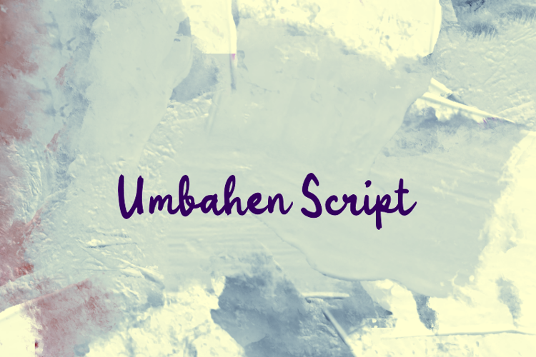 Preview of u Umbahen Script Font