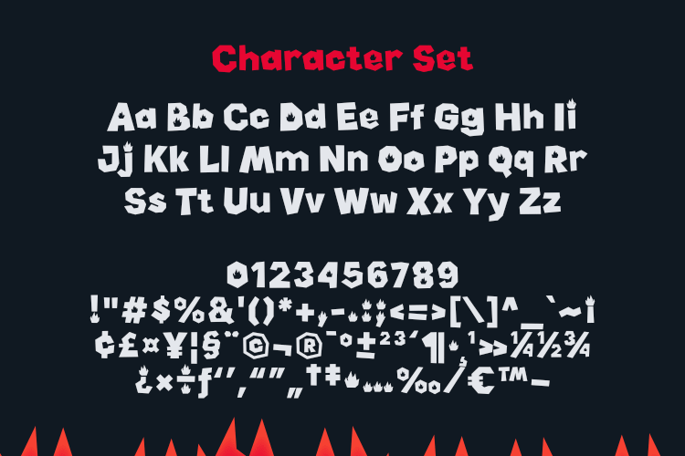 Preview of MGF Blazebox Font