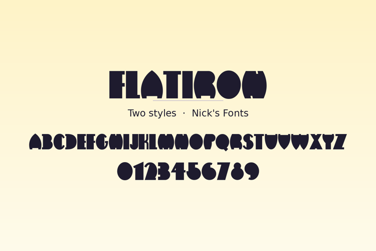 Preview of Flatiron Font