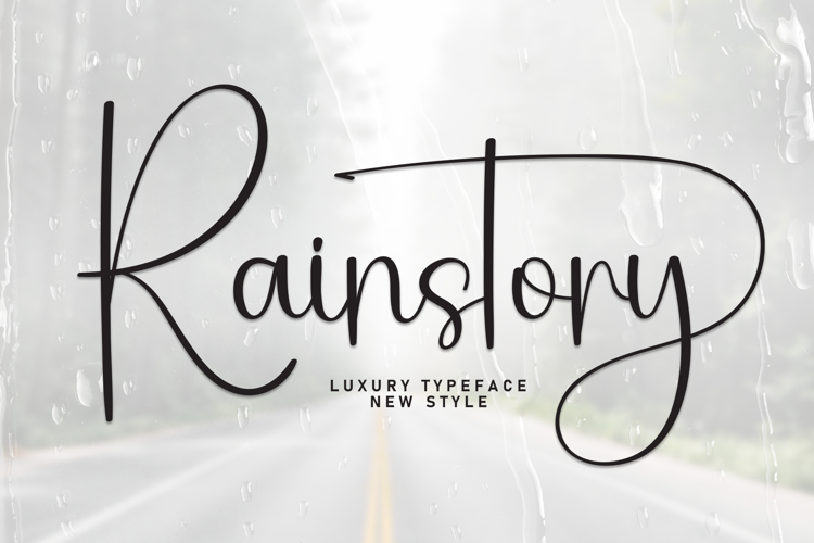 Preview of Rainstory Font