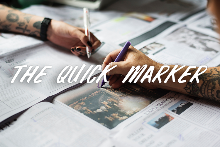 Preview of The Quick Marker Font