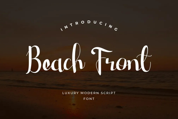 Preview of Beach Front Romantic Feminine F Font