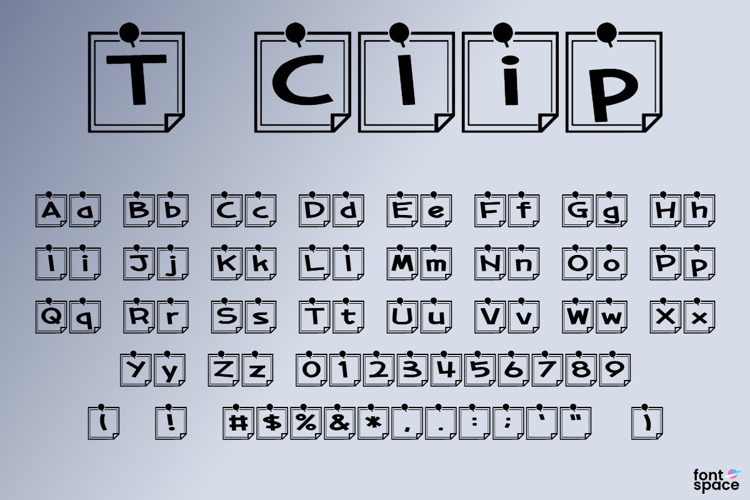 T Clip Font