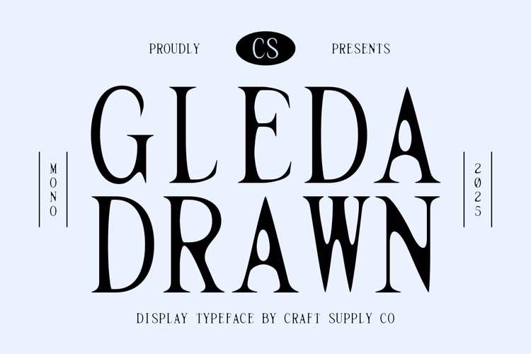 Preview of CS Gleda Mono Drawn Font