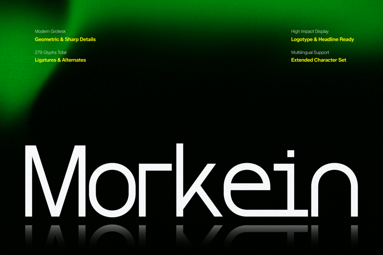 Preview of Morkein Font