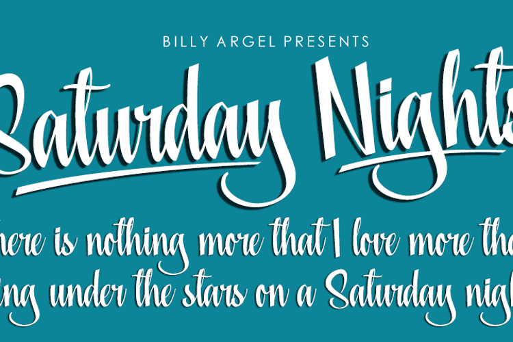Saturday Nights Font
