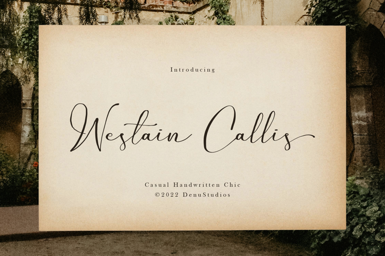 Preview of Westain Callis Font