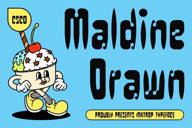 Preview of Maldine Drawn Font