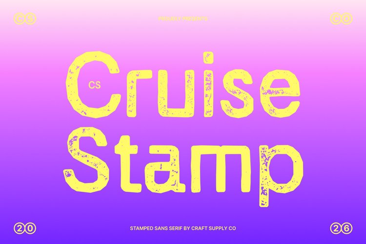 Preview of CS Cruise Stamp Font