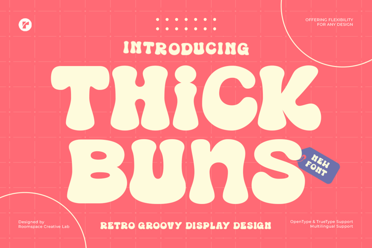 Preview of Thick Buns Font