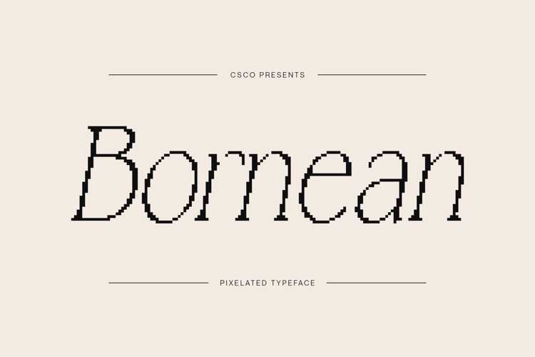 Preview of Bornean Pixel Font