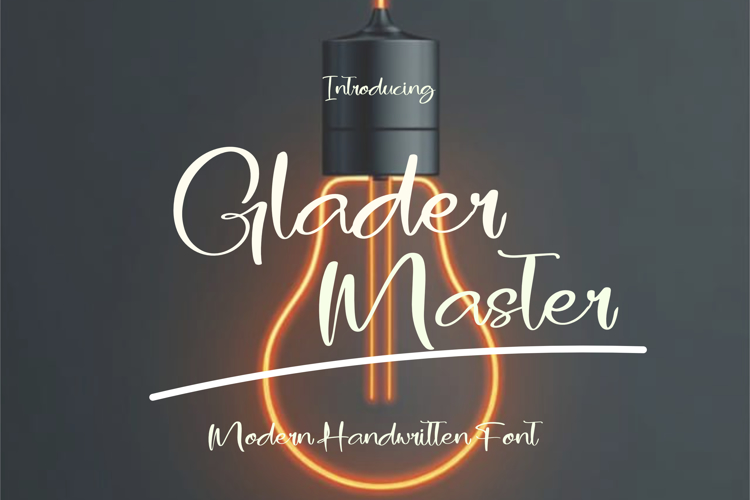 Preview of Glader Master Font