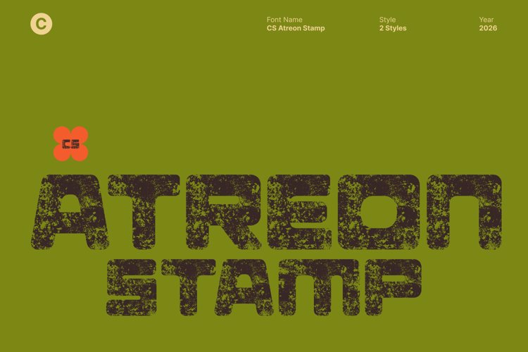 Preview of CS Atreon Stamp Font