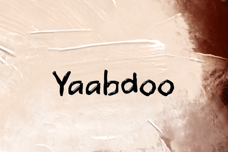 Preview of y  Yaabdoo Font