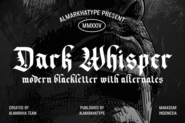 Preview of Dark Whisper Font