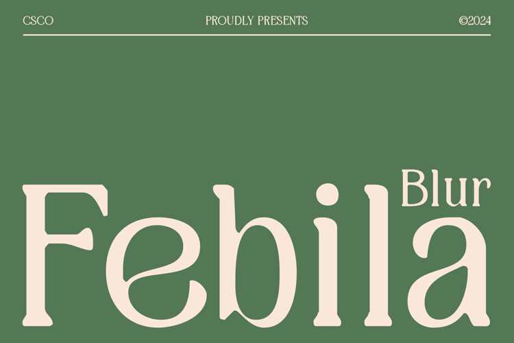 Preview of Febila Blur Font