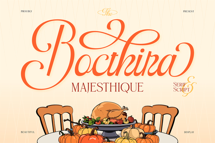 Preview of Bocthira Majesthique Font